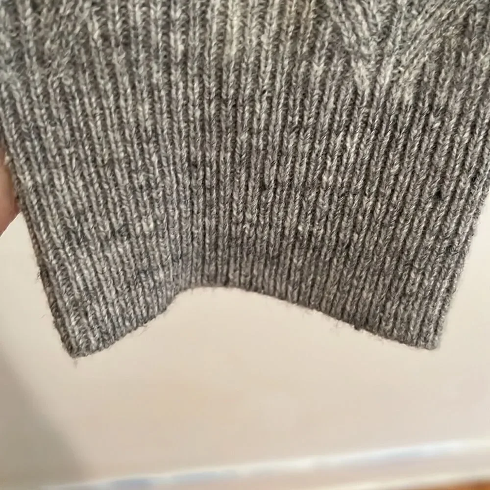 Cutter & Buck Men’ Long Sleeve 110% Lambs Wool 1/4 Zip Heather Gray Sweater XXL